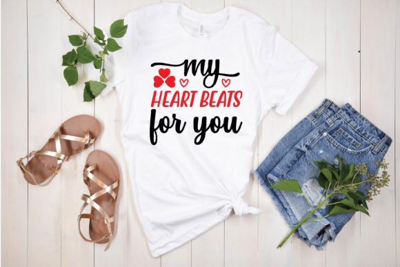 My Heart Beats for You Svg Graphics for T-Shirt Designs