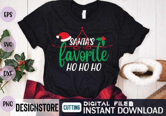 Santa’s Favorite Ho Ho Ho Svg Graphics for T-Shirt Designs