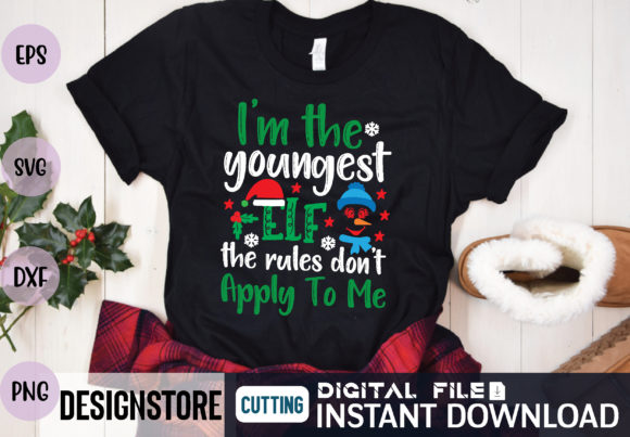 Youngest Elf Graphic for T-Shirt Designs
